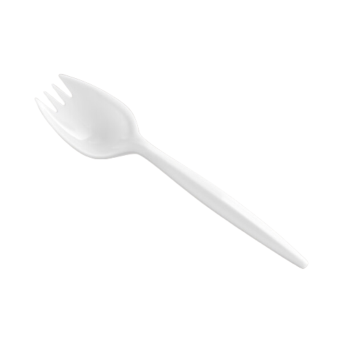 White Plastic Spork 